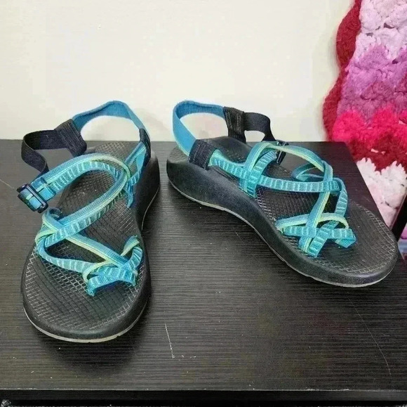 CHACO ZX2 YAMPA Women's Sport Sandals Multicolor Canvas Size 8 Adjustable Buckle - Picture 1 of 7